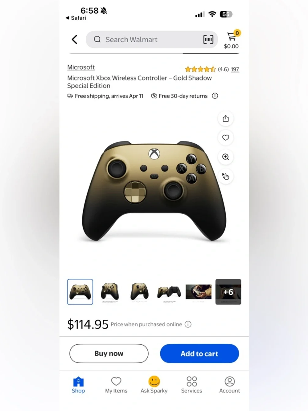 NWOT Microsoft Xbox Wireless Controller - Gold Shadow Special Edition